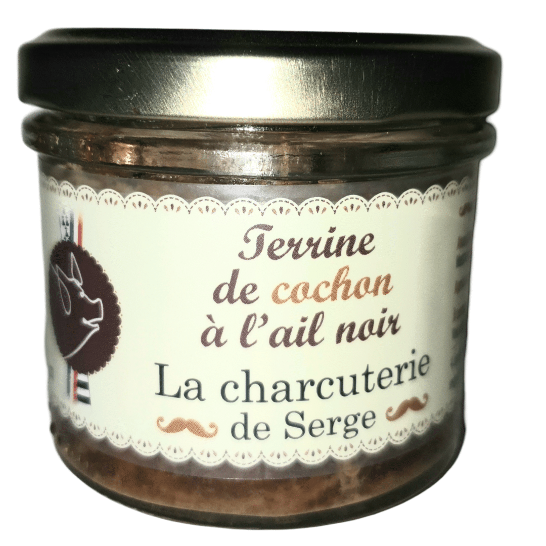 terrine de cochon à l'ail noir