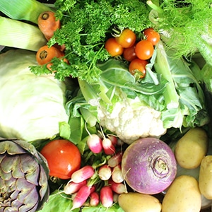 Panier de légumes de saison